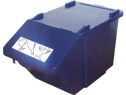 Stohovatelná nádoba na tříděný odpad 45 l – modrá