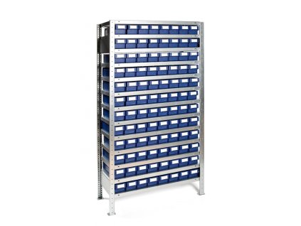 Regál s 96 zásuvnými boxy, 200 x 100 x 60 cm