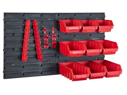 Plastový panel fixing wall starter s držáky nářadí a ergoboxy