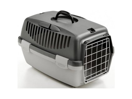 Přepravka Gulliver 1 s kovovými dvířky pro zvířata do 6 kg, šedá