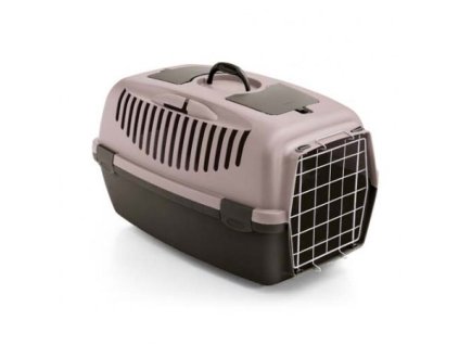 Přepravka Gulliver 2 s kovovými dvířky pro zvířata do 8 kg, pudr růžová