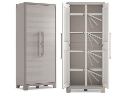Vysoká plastová skříň GULLIVER 80x44x182 cm, Multispace, 30 kg/pol. (voděodolnost IPX3)