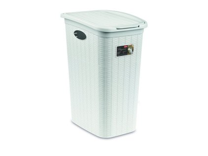 Koš na špinavé prádlo ELEGANCE 36 litrů, bílá