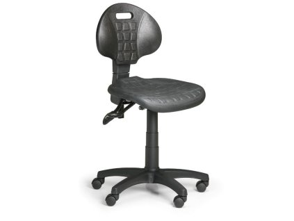 Pracovní židle PUR IV., asynchornní mechanismus, tvrdá kola