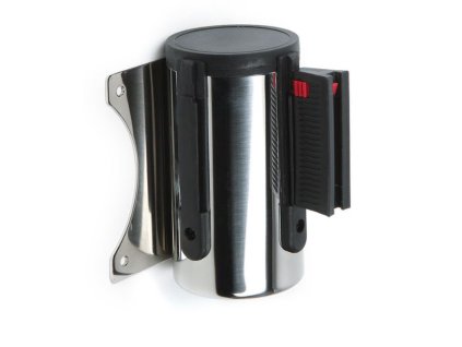 Zahrazovací samonavijecí pás na stěnu, 3 m, stříbrný, černý