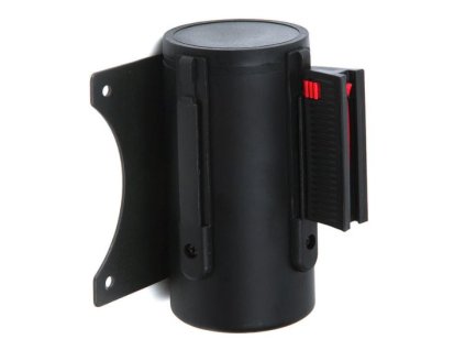 Zahrazovací samonavijecí pás na stěnu, 3 m, černý, černý