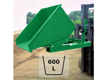 Výklopný kontejner (přepravník) 600 litrů, var. základní, zelená