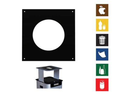 Vymezovač druhu odpadu do koše Modular - černý (směs)