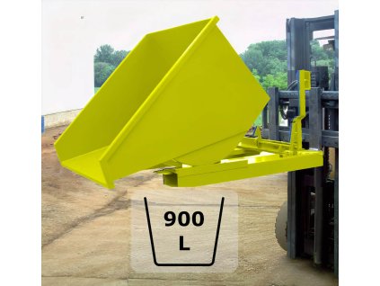 Výklopný kontejner (přepravník) 900 litrů, var. základní, žlutá