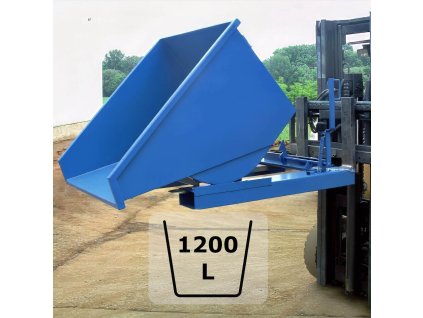 Výklopný kontejner (přepravník) 1200 litrů, var. základní, modrá