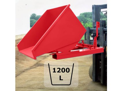 Výklopný kontejner (přepravník) 1200 litrů, var. základní, červená