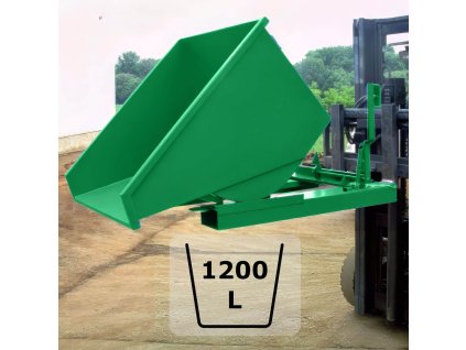 Výklopný kontejner (přepravník) 1200 litrů, var. základní, zelená