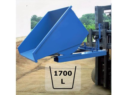 Výklopný kontejner (přepravník) 1700 litrů, var. základní, modrá