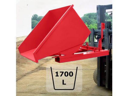 Výklopný kontejner (přepravník) 1700 litrů, var. základní, červená
