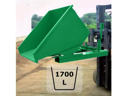 Výklopný kontejner (přepravník) 1700 litrů, var. základní, zelená