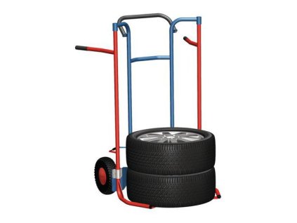 Rudl na pneu s dušovými koly, Variofit, do 200 kg, modrá/antracit (Barva antracit RAL7016)