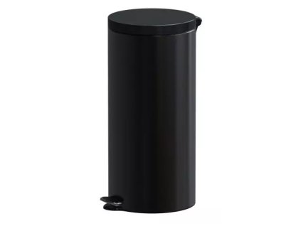 Nášlapný kovový koš ALDA, 30 litrů, černý lak