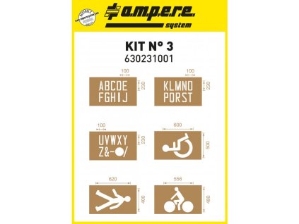 Značkovací šablona pro průmyslové značení, bal. 6 ks