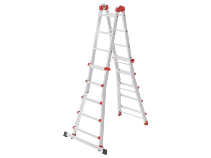 Multifunkční teleskopický hliníkový žebřík Hailo M80 4 x 4 příček - 2022