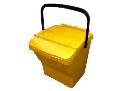 Odpadkový koš plastový na tříděný odpad - žlutá, 40 l