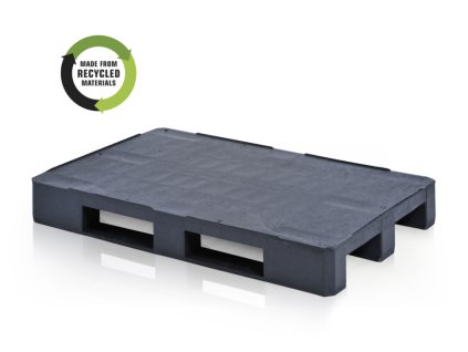 Plastová paleta pro vysokou zátěž regranulát, 120 x 80 x 15 cm