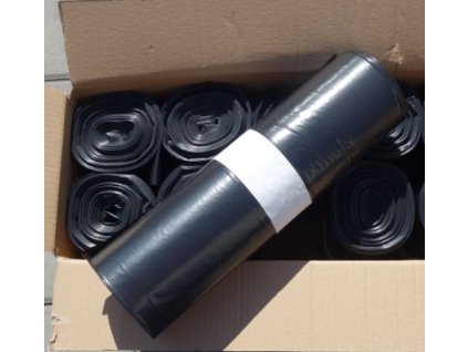 Černé odpadkové pytle 120 l, 40 mikronů – balení 10 ks