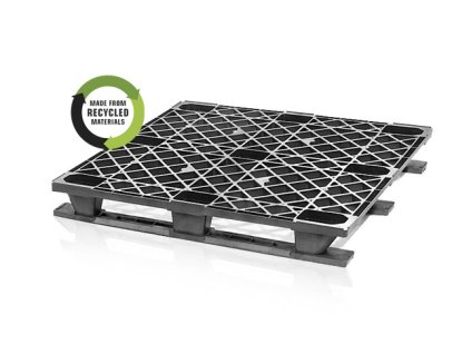 Plastová paleta odlehčená s lyžinami, 120 x 100 x 14,5 cm