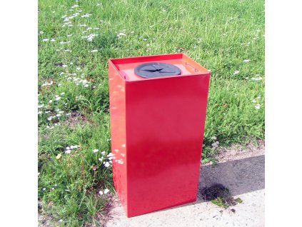 Nádoba na tříděný odpad 100 litrů, červená