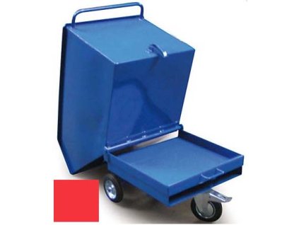 Výklopný vozík na špony, třísky 400 litrů, var. základní, červený
