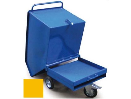 Výklopný vozík na špony, třísky 600 litrů, var. základní, žlutý