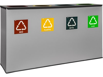 EKO STATION - set na třídění odpadu, objem 4 x 60 l