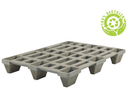 Plastová paleta stohovatelná, těžká, rantl, 120 x 80 x 14,5 cm