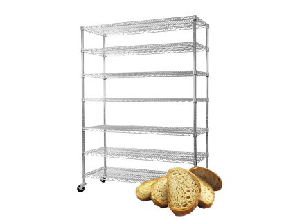 Pekárenský vozík na chleba 1730 x 610 x 1220 mm, 8 polic