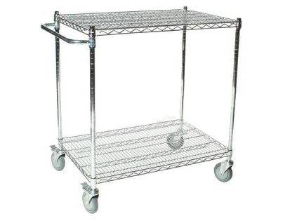 Dílenský a cateringový vozík, rovné police, 46 x 107 x 100 cm, max 100 kg, 2 pol.