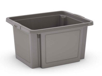 Plastový H box, 25 l, v x š x h: 23 x 42 x 35 cm, šedá