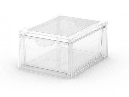 Plastový úložný box Spider box 2 – průhledný, 13 l