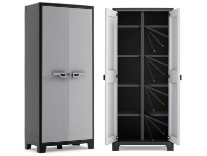 Vysoká plastová venkovní skříň 182 x 80 x 44 cm, TITAN MULTISPACE, 15 kg/pol., (voděodolnost IPX3)