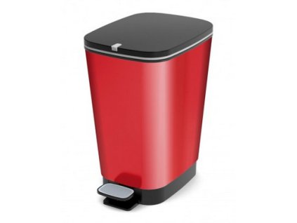 Odpadkový koš plastový, design červená, 35 l
