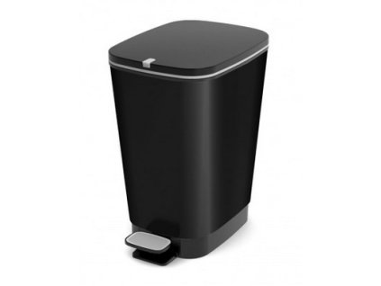 Odpadkový koš plastový, design černá, 35 l