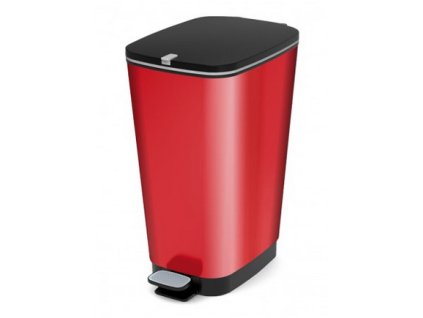 Odpadkový koš plastový, design červená, 60 l