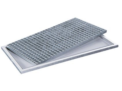 Venkovní kovová rohož komplet (rám, rošt, vanička)