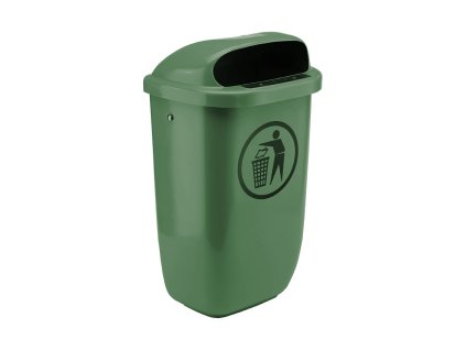 Venkovní odpadkový koš 50 l se zhášecí ploškou na cigarety