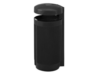 Venkovní odpadkový koš Prima Linea 50 l – černý plastový koš