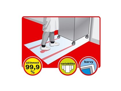 Dekontaminační rohož 90x45 cm, modrá, balení 20 x 30 listů