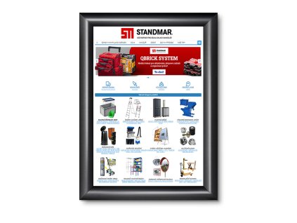 Plakátový rám, A4, černý lak, ostré rohy