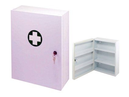 Kovová lékárnička s těsněním proti prachu, bez náplně