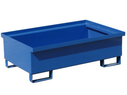 Záchytná vana pro 2 sudy, bez roštu, 1200x810x405 mm, lak