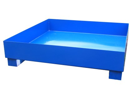Záchytná vana pro 4 sudy, bez roštu, 1200x1200x300 mm, lak