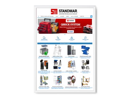 Plakátový rám, A1, bílý lak, ostré rohy