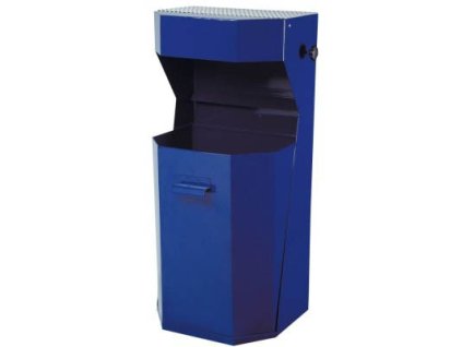 Venkovní odpadkový koš s popelníkem 50 litrů modrý